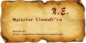 Nyisztor Eleonóra névjegykártya